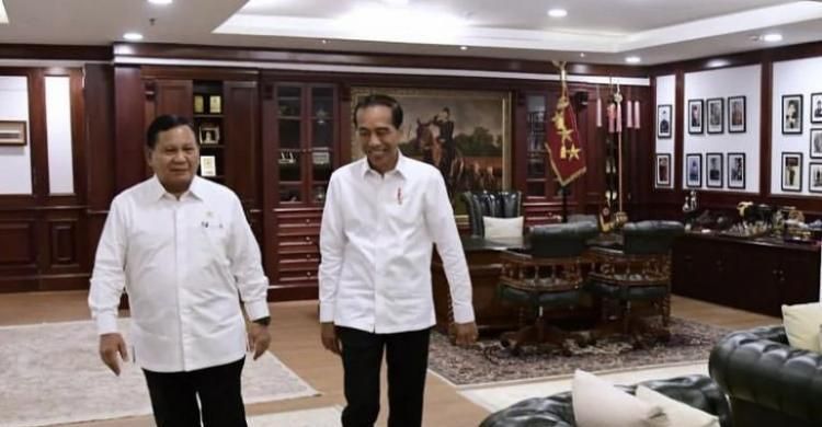 Ini Isi Pembicaraan 4 Mata  Jokowi-Prabowo di Kemhan