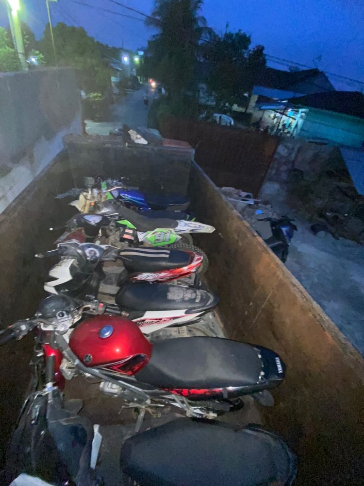 Perhatian !  Ini 21 Unit Sepeda Motor yang Disita Polsek Percut Seituan dari Lokasi Penampungan