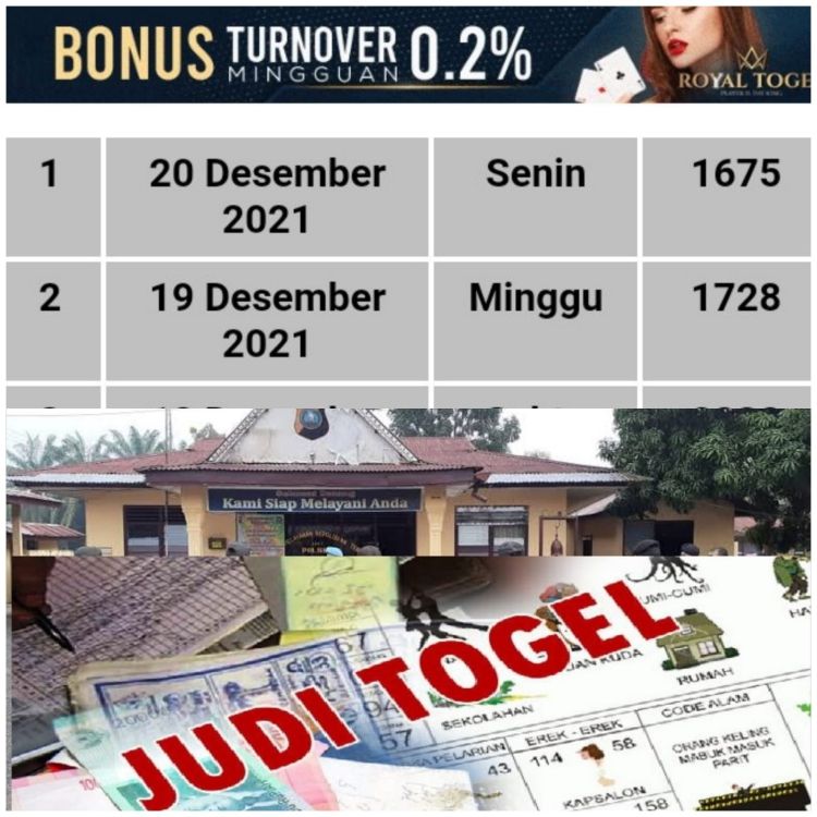 Maraknya Judi Togel di Wilayah Hukum Polsek Bilah Hilir