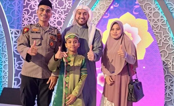 Aipda Tabi'ul Hidayat, Personil Polresta Deli Serdang Tampil Sebagai Qori di Acara Hafizh Indonesia 2023
