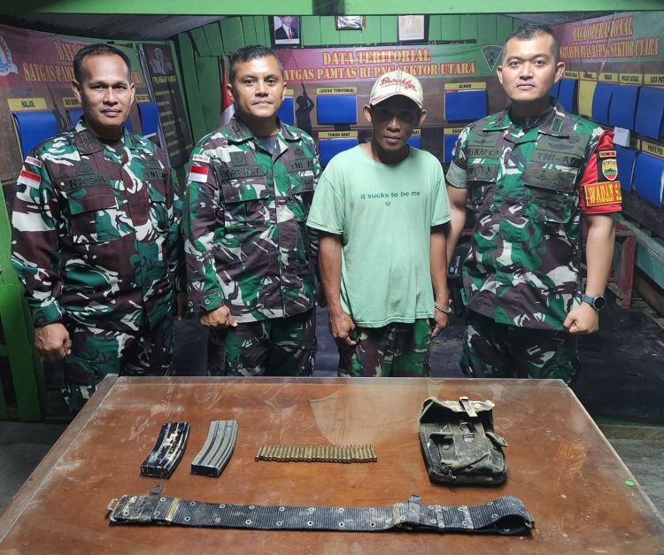 Pangdam Apresiasi Satgas Yonif Usai Amankan 28 Munisi dan Dua Magazen