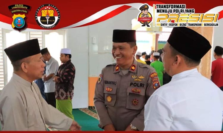 Waka Polres Bersama Bupati Labuhanbatu Melakukan Kegiatan Jumat Curhat