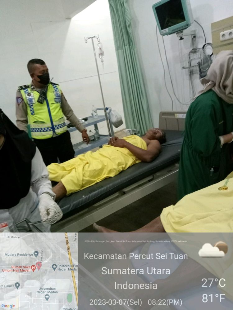 Diduga Pelaku Tabrak Lari, Sopir dan Kernet Opname  Babak Belur Diamuk Massa