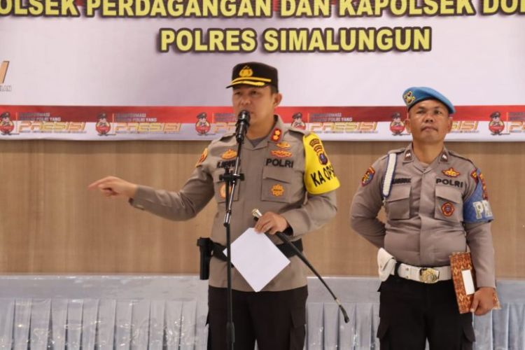 Jabatan Kapolsek Perdagangan dan Dolok Silau Disertijabkan