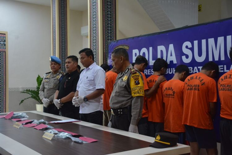 Giat Penegakan Hukum Polres Labusel Ringkus 11 Jaringan Narkoba