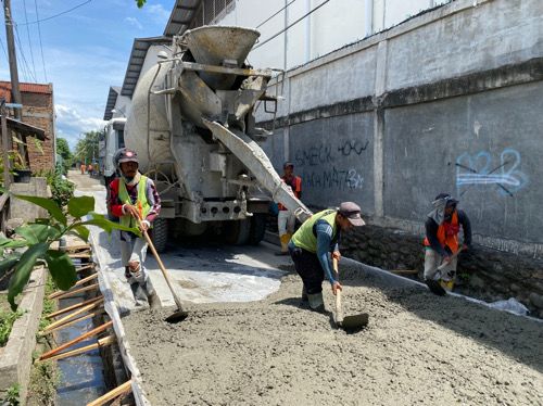 Dinas SDABMBK Kota Medan Perbaiki Jalan RPH Gang Aman