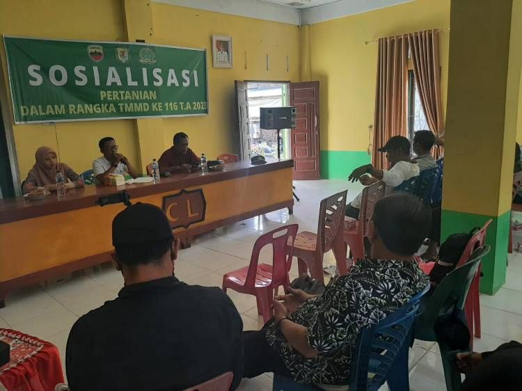 Bersama Distan Sergai, Satgas TMMD 116 Kodim Deli Serdang Gelar Penyuluhan Pertanian