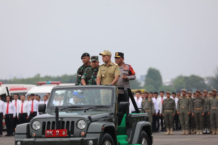 TNI-Polri Apel Gelar Pasukan Kunjungan Ibu Negara dan Ibu Wakil Presiden Republik Indonesia di Kota Medan