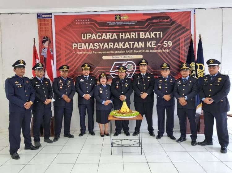 Lapas Pancurbatu Gelar Upacara,   Ada 3 Poin Arahan Kemenkumham Yasonna H. Laoly