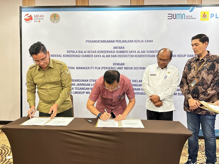 Komitmen Terangi Negeri, PLN Teken Perjanjian Kerja Sama dengan Balai KSDA Sumatera Utara