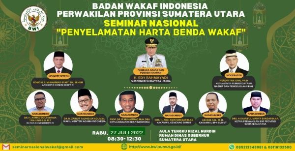BWI Sumut Gelar Seminar Nasional Penyelamatan Harta Benda Wakaf