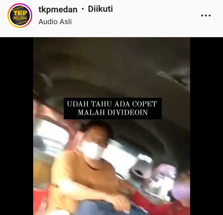 Viral di Medsos, Video Pencopet Beraksi Menggunakan Tas saat di Angkot