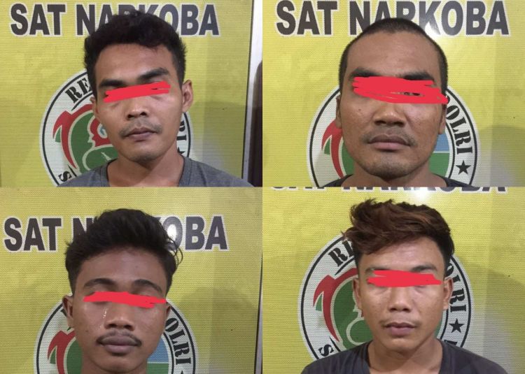 Sulap Kos-kosan Jadi Lokasi Transaksi Narkoba, 4 Pria Ditangkap Polisi
