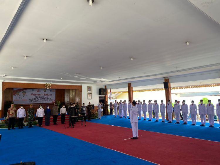 Paskibraka Kota Binjai Tahun 2022 Dikukuhkan