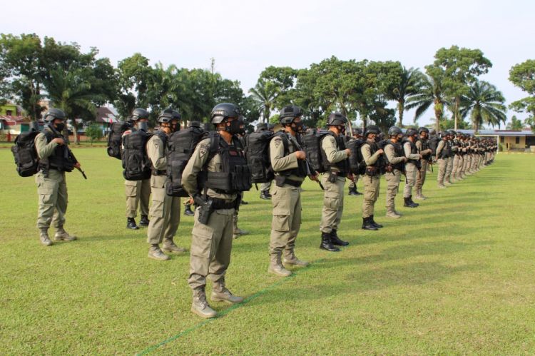 Bataliyon B Brimob Polda Sumut Gelar Latihan Peningkatan Kemampuan Gerilya Anti Gerilya