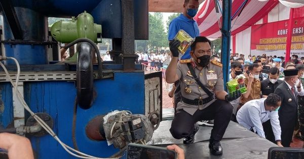 Polda Sumut Musnahkan 253 Kg Sabu, Begini Penampakannya