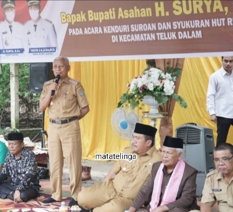 Bupati dan Wakil Bupati Asahan Hadiri Kenduri Suroan di Teluk Dalam