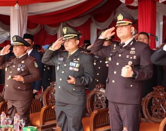 Kapolres Labuhanbatu Hadiri Upacara Peringatan HUT RI ke 77