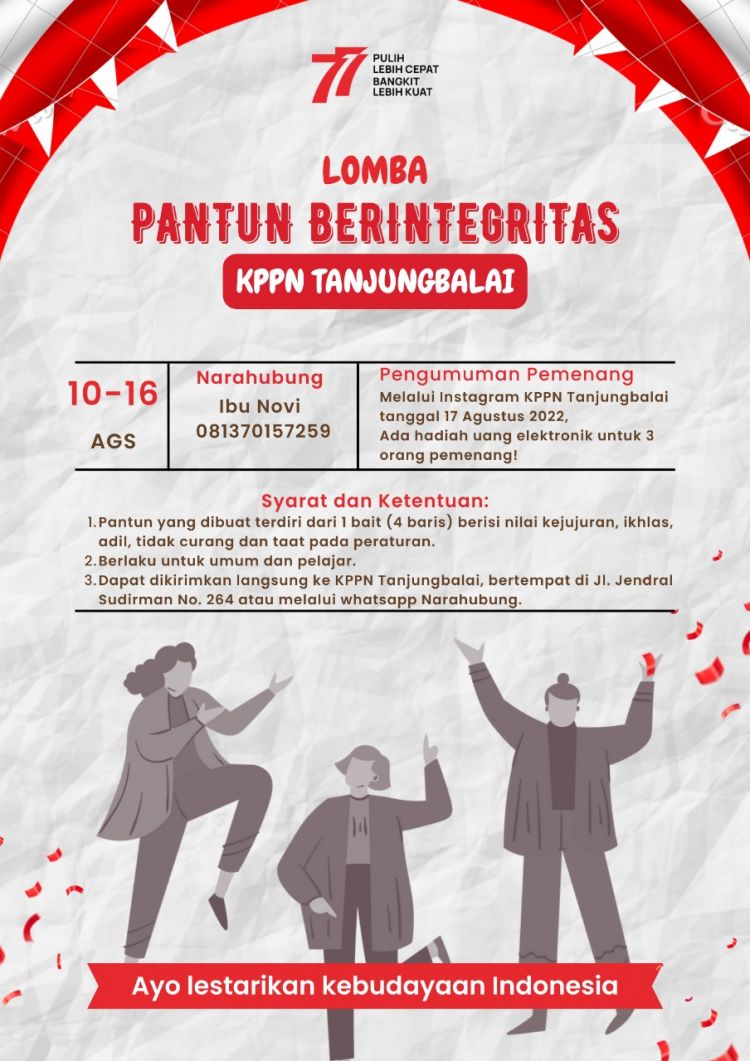 Asyik, KPPN Tanjungbalai Gelar Lomba Pantun Berintegritas