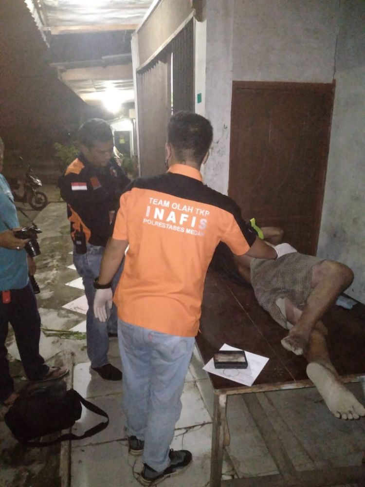 Warga Marindal Ditemukan Tewas di Depan Ruko