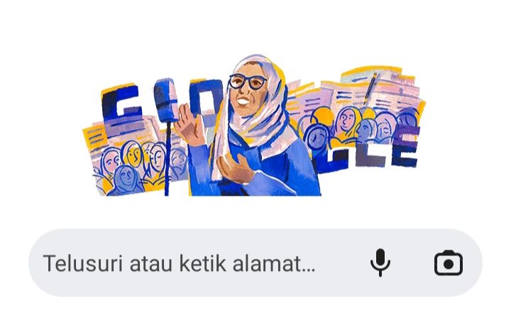 Rasuna Said Tampil di Google Doodle Hari Ini