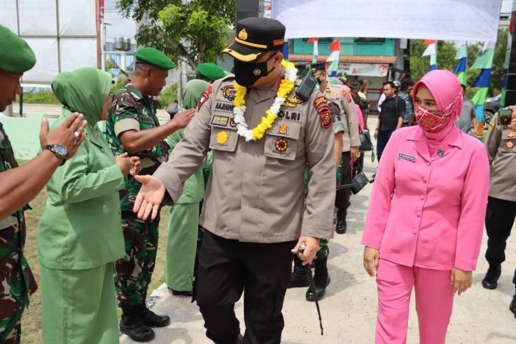 Kapolres Labuhanbatu Bersama Dandim Kunker ke Polsek dan Koramil