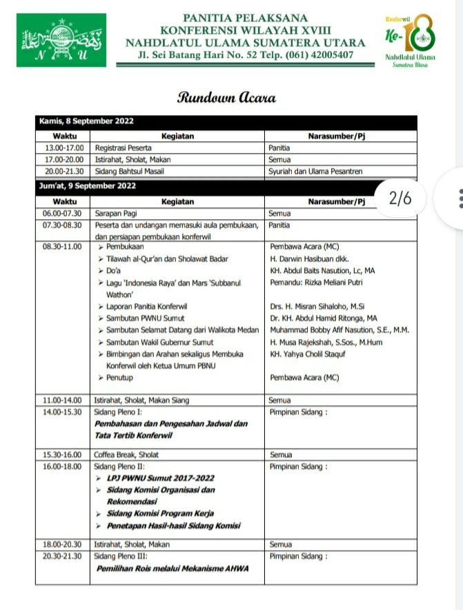 Waduh, Gubernur Tak Diterge di Konferwil PWNU Sumut