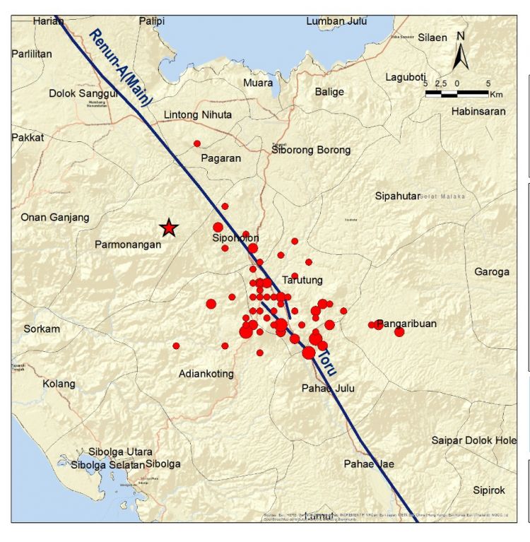 BMKG Mencatat Gempa Bumi Taput Berlangsung Hingga 79 Kejadian