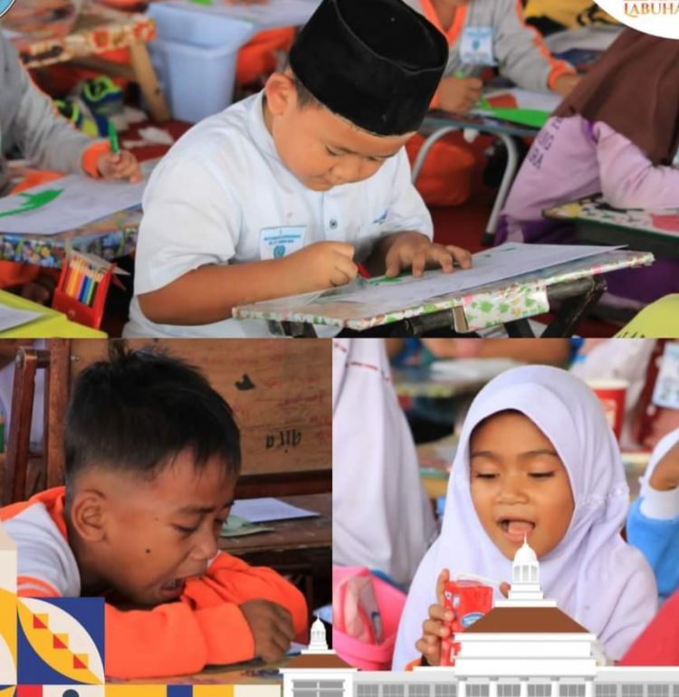 Bunda PAUD Labuhanbatu Hadiri Perlombaan Mewarnai Anak