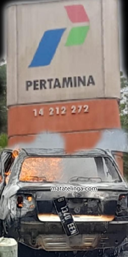 Toyota Vios Meledak Dan Terbakar, Usai Mengisi BBM dalam Jerigen