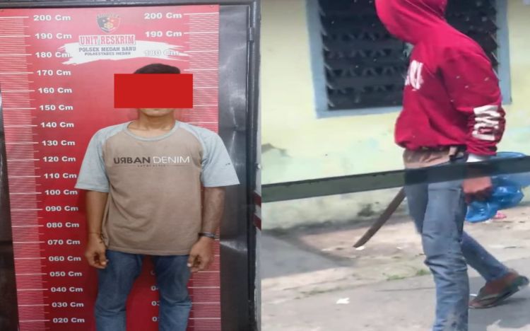 Ancam IRT Pakai Parang, Tangkap Polisi Langsung "Ciut"