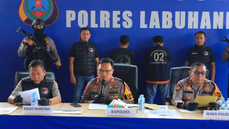 Polres Gelar Konorensi Pers Pengungkapan Kasus Narkoba Dan Pembakaran Rumah Wartawan