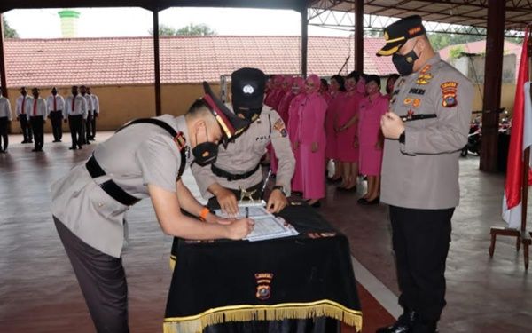 Kapolres Labuhanbatu Pimpin Serah Terima Empat Jabatan