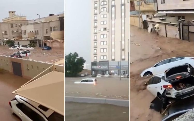Lima Fakta Banjir Jeddah,  Mobil-Mobil Hanyut dan Tenggelam