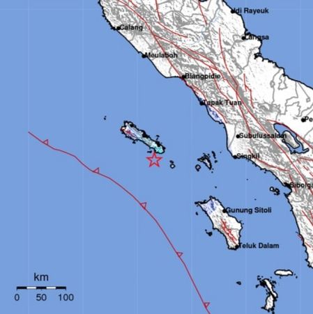 Sinabang Aceh Diguncang Gempa Bumi Berkekuatan Magnitudo 4,7