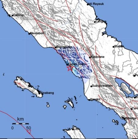 Gempa Berkekuatan Magnitudo 4,2 Guncang Tapaktuan