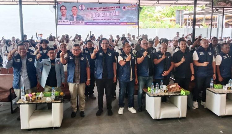 Relawan Berirama Deklarasi Dukung Rico-Zaki Menang di Pilkada Medan 2024