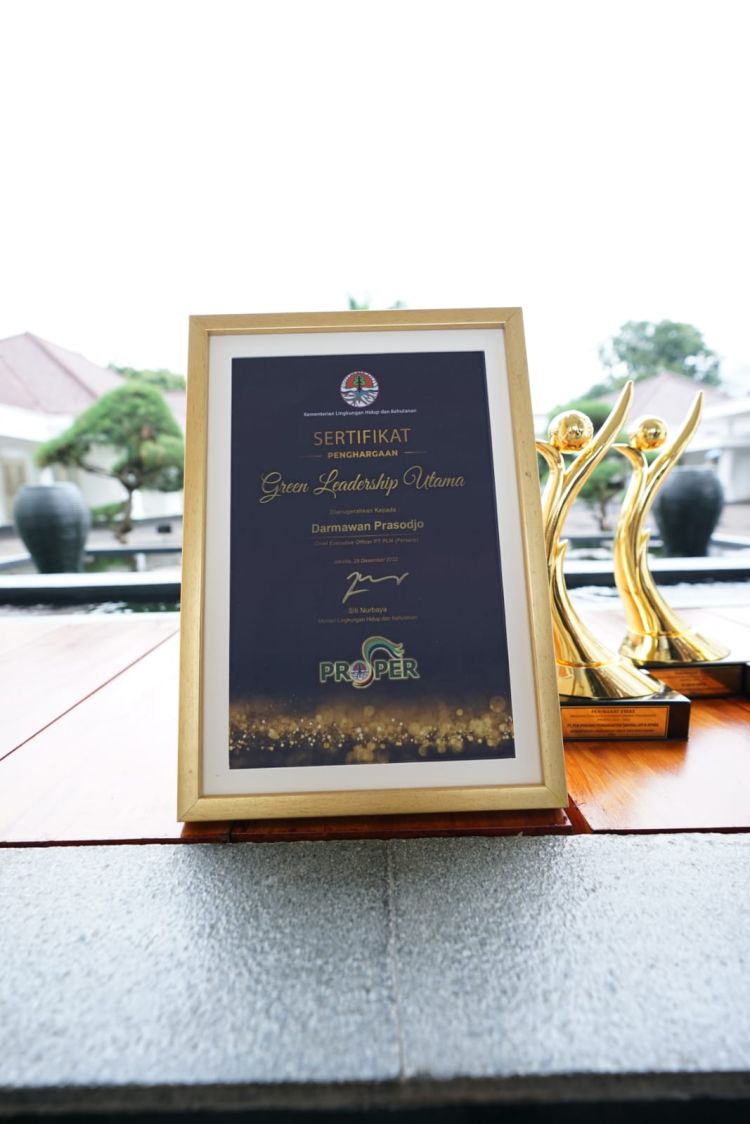 Dirut PLN Dianugerahi Green Leadership Utama dari Pemerintah RI