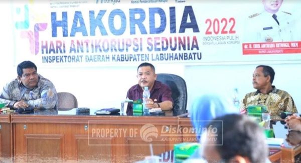 Sekda Pimpin OPD Labuhanbatu Mengikuti Puncak Hakordia 2022