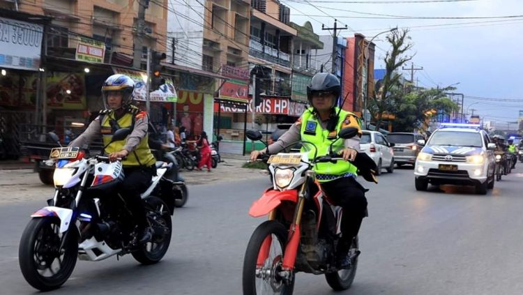 Pengamanan Malam Tahun Baru 2023, Polres Labuhanbatu Patroli Skala Besar