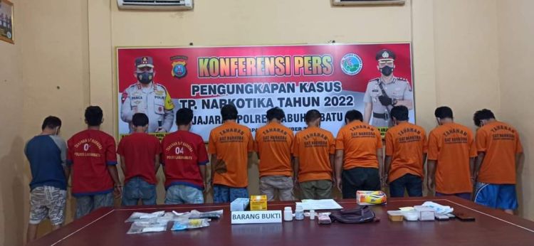 Polres Labuhanbatu Tangkap 42 Tersangka Narkoba Sepanjang Desember 2022