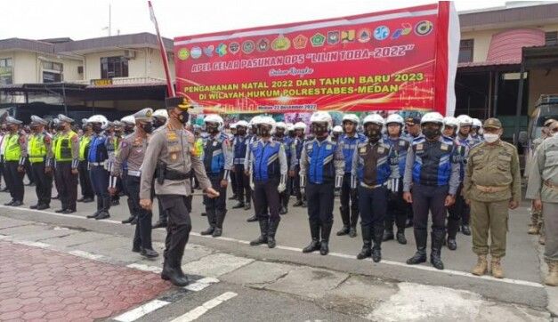 Polrestabes Medan Kerahkan 2.043 Petugas Gabungan Amankan Nataru