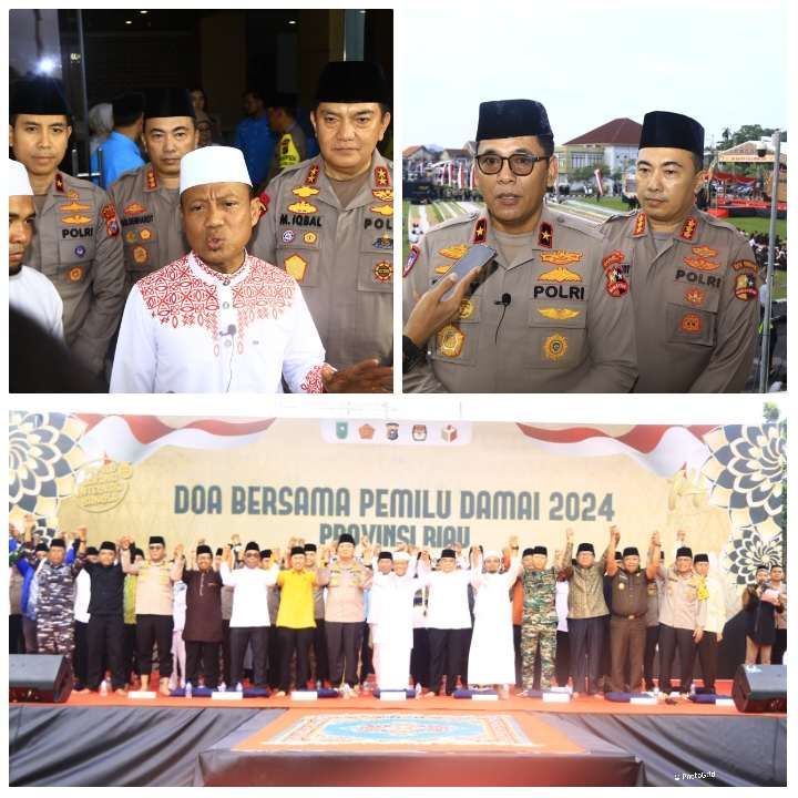 Gelar Doa Bersama, Kapolda Riau: Puncak dari Cooling System Wujudkan Pemilu Damai